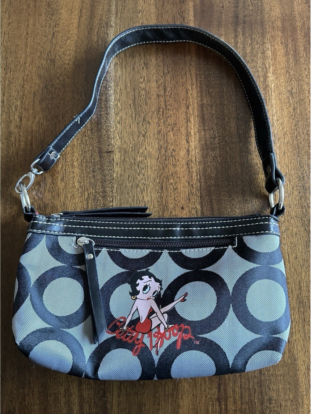 Betty Boop Vintage Black Grey Purse